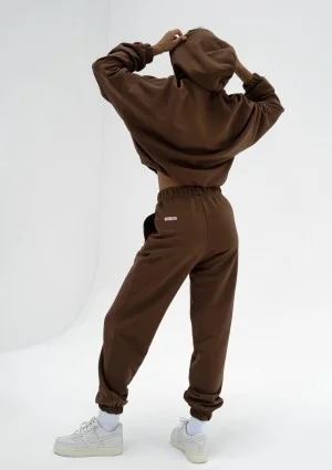 Icon - Bluza z kapturem i ściągaczem Choco Brown