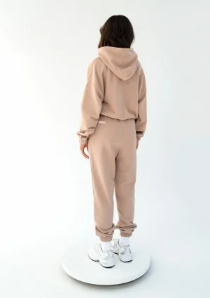 Icon - Bluza z kapturem i ściągaczem Latte