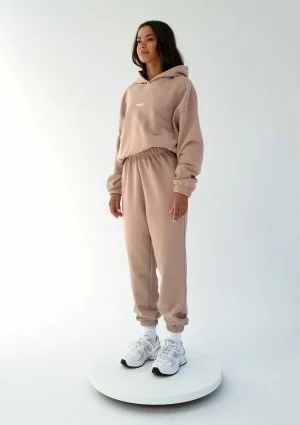 Icon - Bluza z kapturem i ściągaczem Latte