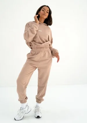 Icon - Bluza z kapturem i ściągaczem Latte