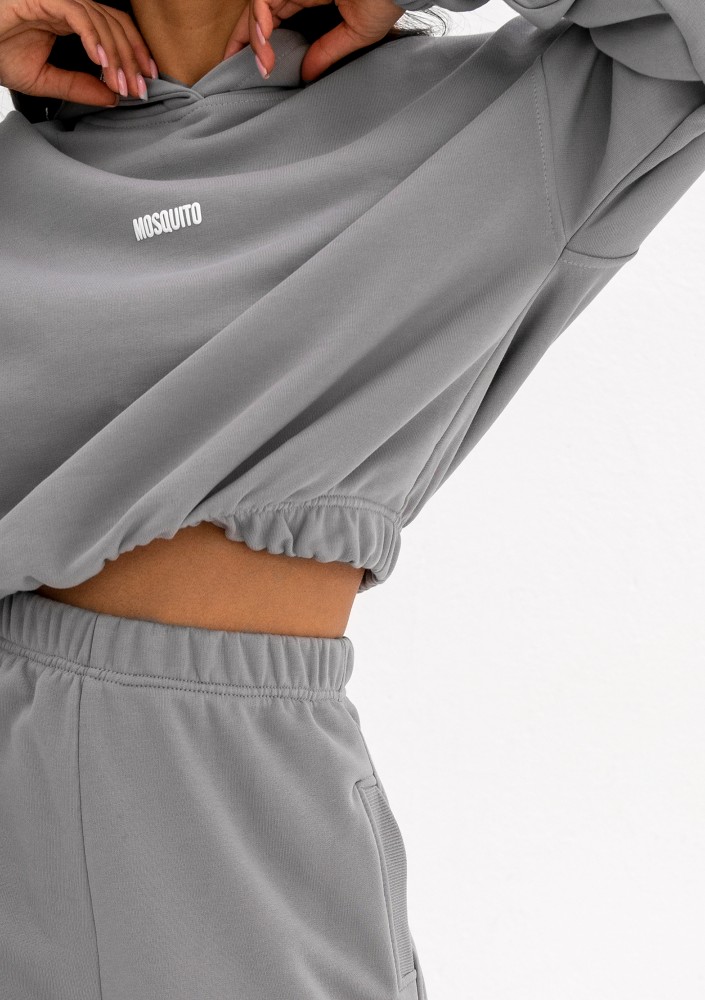 Icon - Bluza z kapturem i ściągaczem Gray Rock