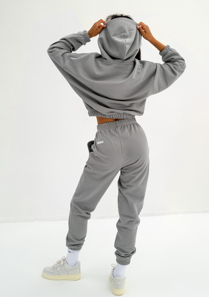 Icon - Bluza z kapturem i ściągaczem Gray Rock