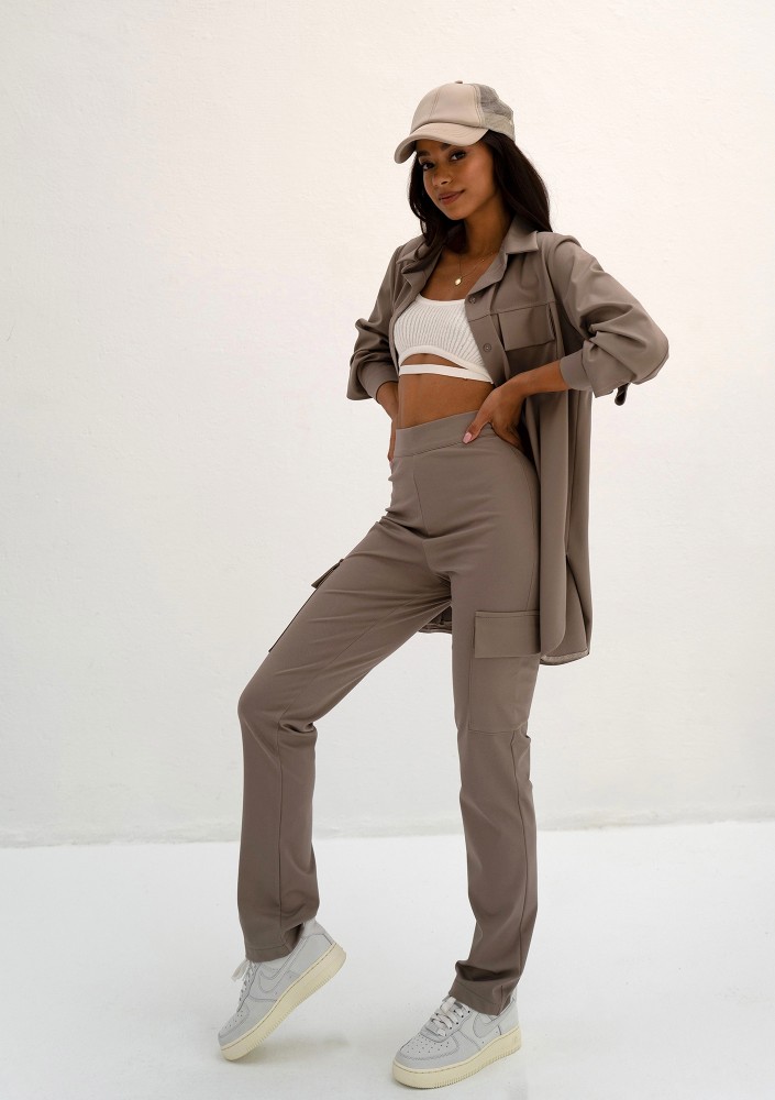 Micas - Latte beige long shirt