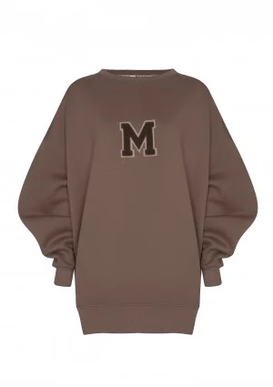 Vibe - Brązowa bluza oversize z Logo M 