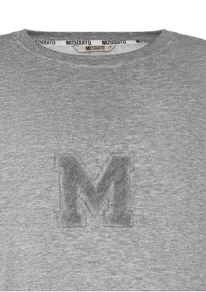 Vibe - Bluza oversize z Logo M Szary Melanż