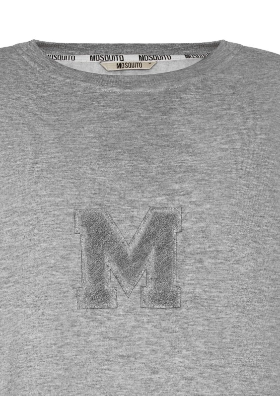 Vibe - Melange grey oversize sweatshirt "M logo"