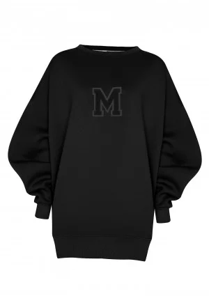 Vibe - Czarna bluza oversize z naszywką M