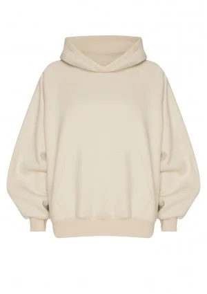 Mesh - Bluza kangurka oversize z dzianiny soft Coconut