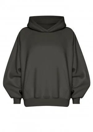 Mesh - Dark grey oversize soft touch hoodie
