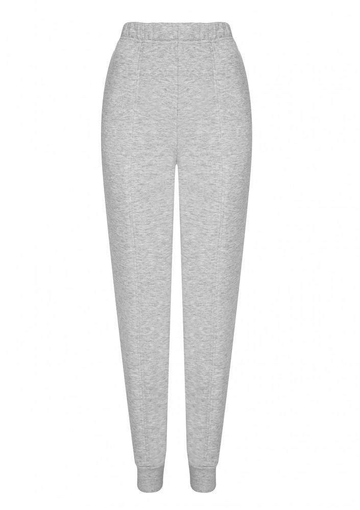 Mesh - Spodnie dresowe jogger z dzianiny soft Light Melange