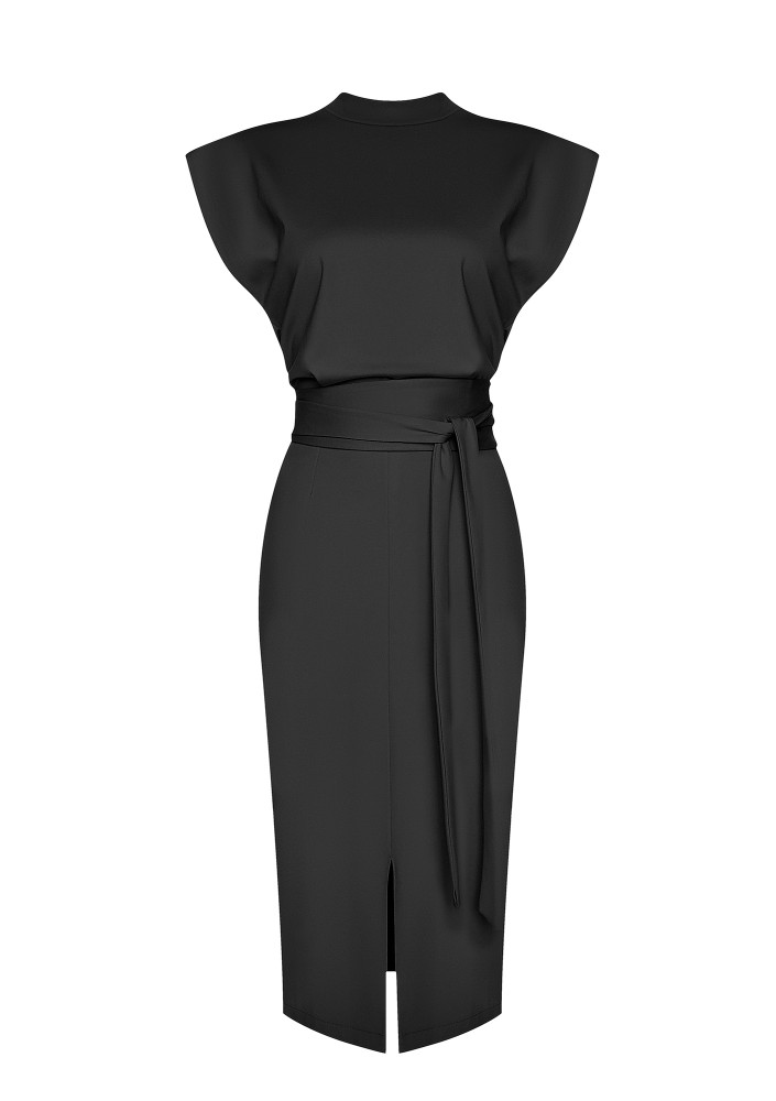 Gemma - Black midi dress