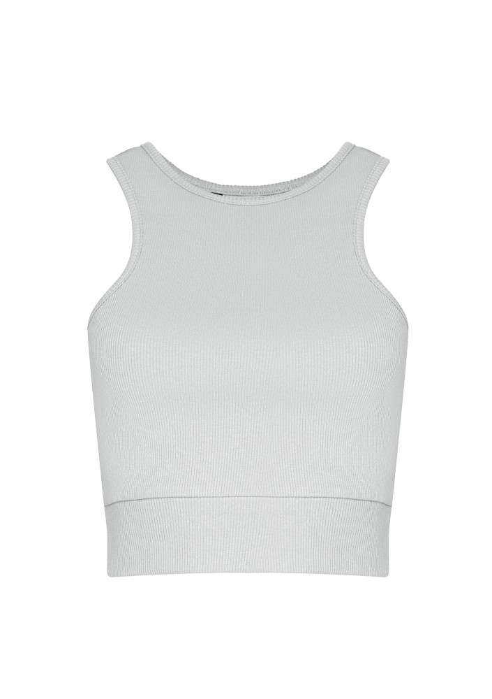 Minzy - Light blue knitted short top