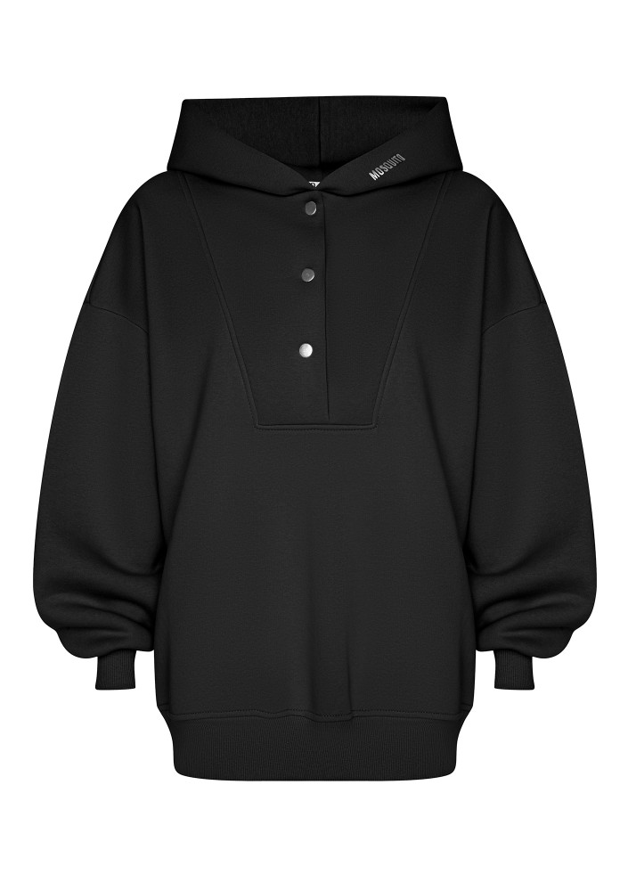 Raven - Black oversize hoodie