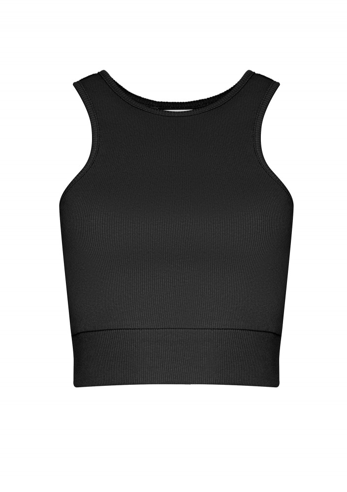 Hype - Black knitted short top