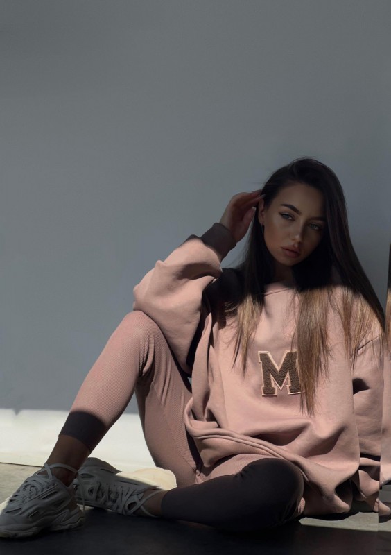 Vibe - Brązowa bluza oversize z Logo M 