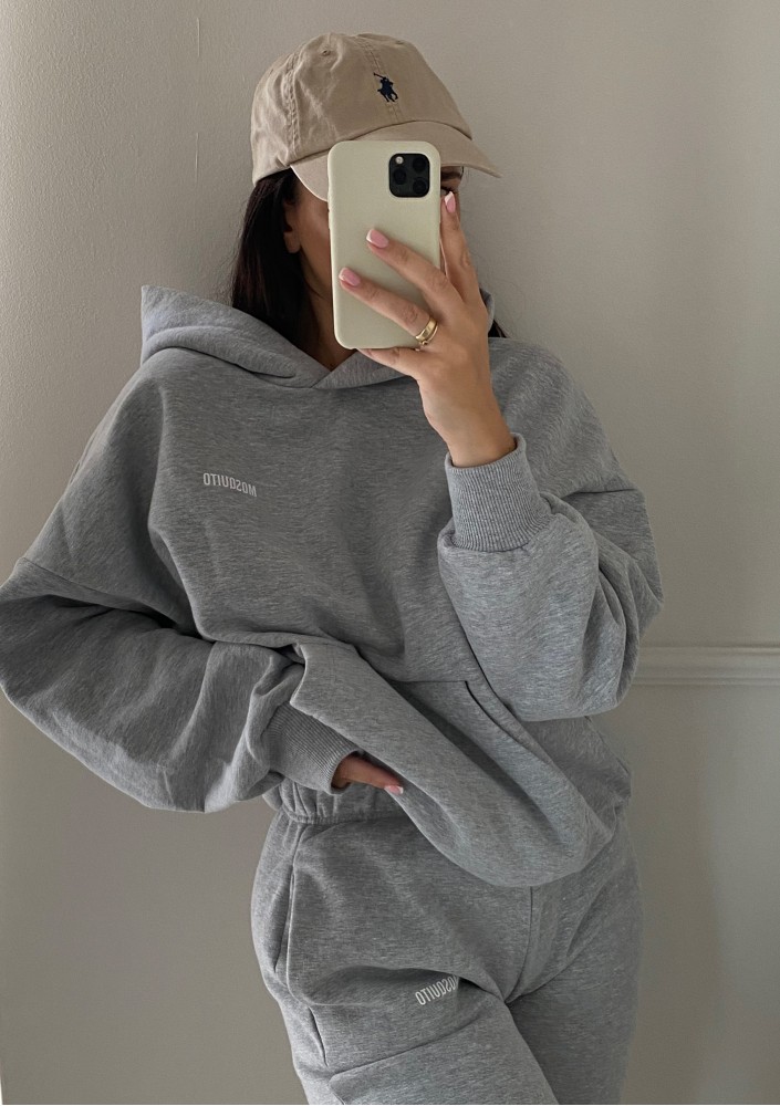 Pure - Bluza z kapturem Grey Melange