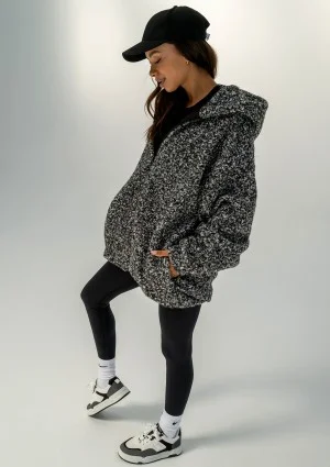 Furry - Melange boucle oversize jacket