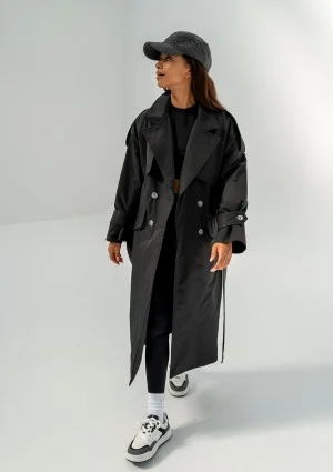 Arian - Trench oversize Czarny