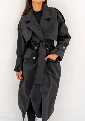 Arian - Trench oversize Czarny