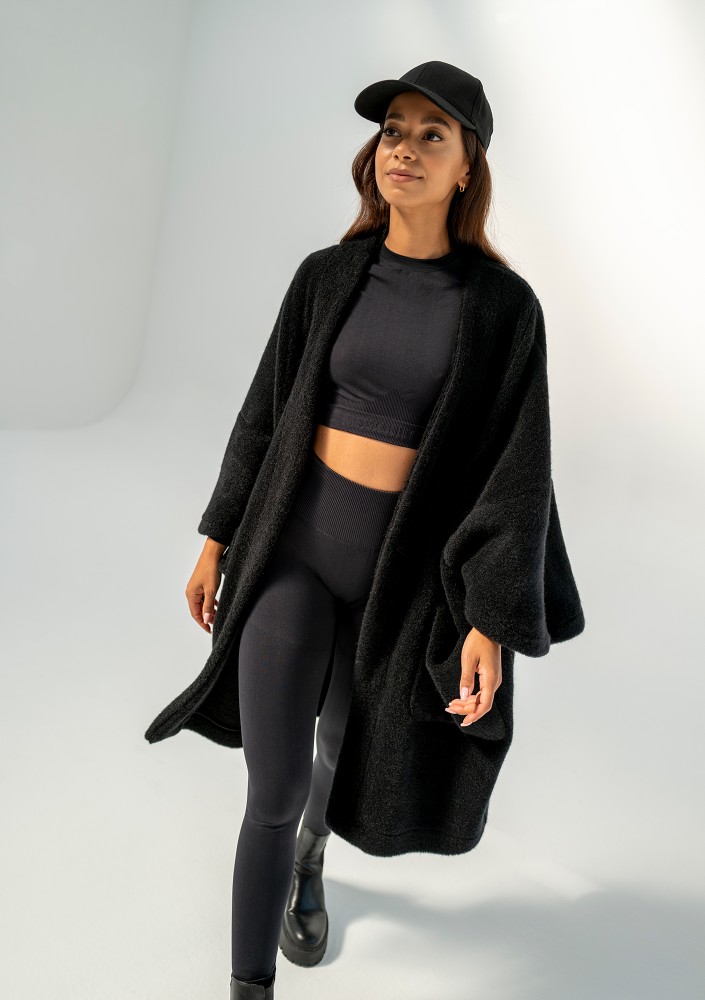 Bunch - Black oversized cardigan