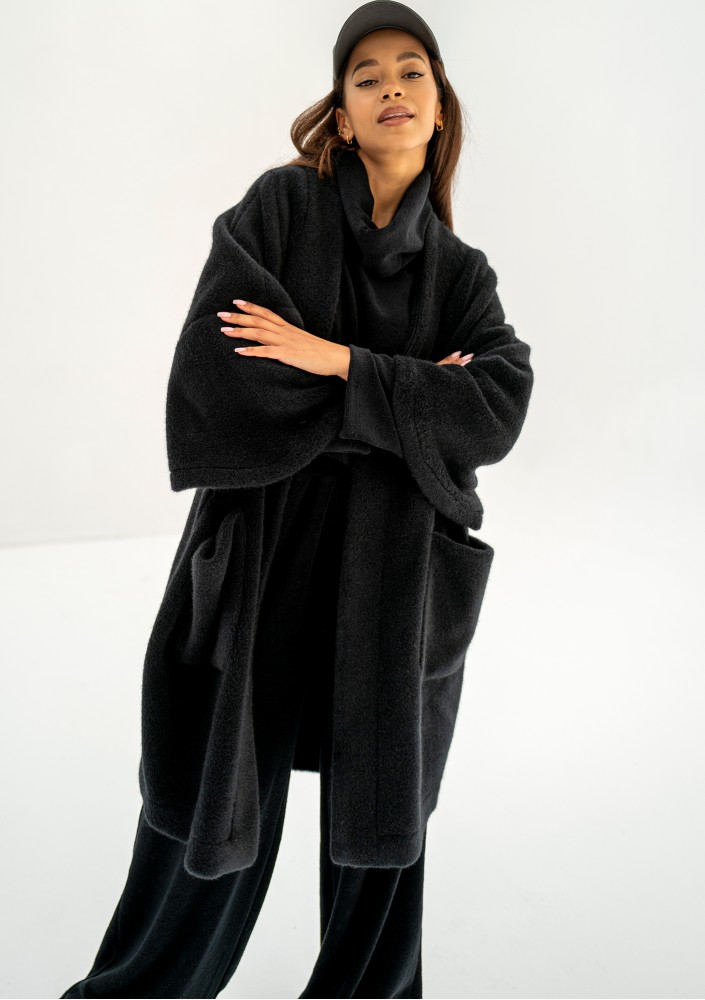 Bunch - Kardigan damski oversize Czarny