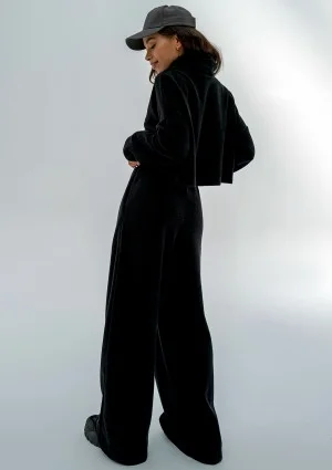 Mayze - Black oversized hoodie
