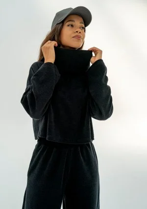 Mayze - Black oversized hoodie