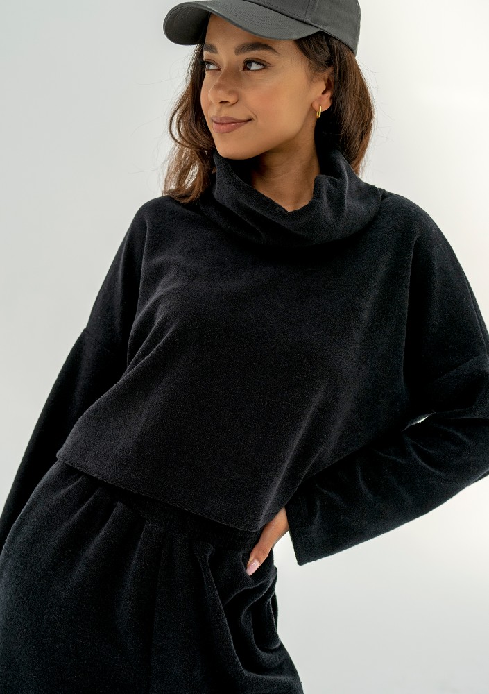 Mayze - Black oversized hoodie