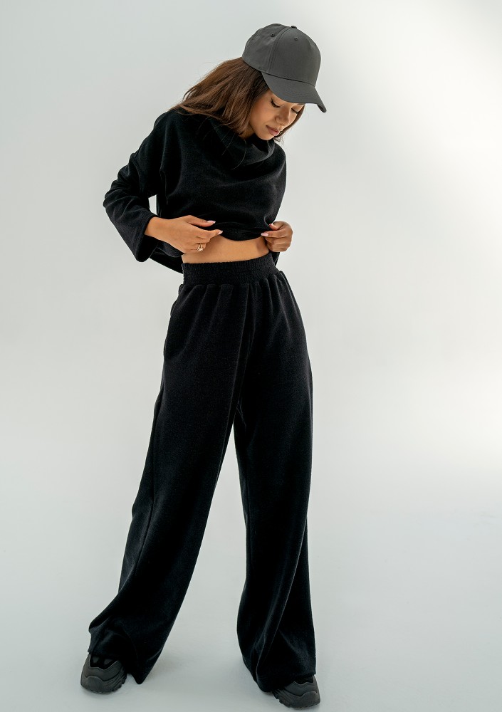 Mayze - Black frotte sweatpants