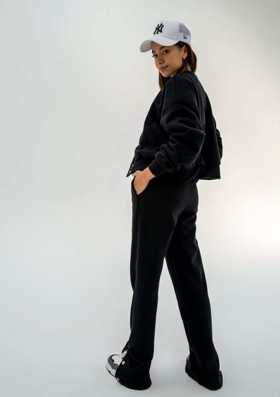 - Spodnie z rozpinaną nogawką Czarne