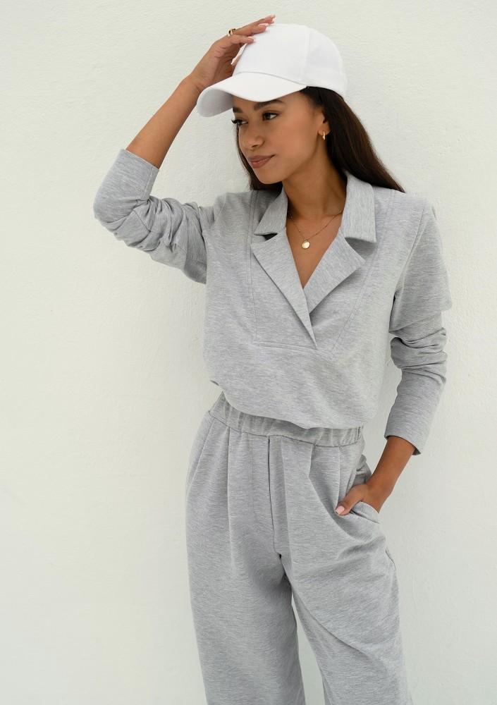 Onix - Bluza z kołnierzykiem Grey Melange