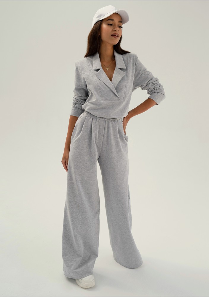 Onix - Melange grey wide sweatpants