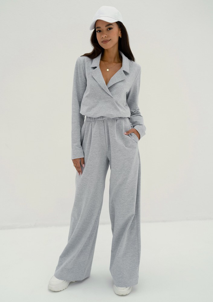 Onix - Melange grey wide sweatpants