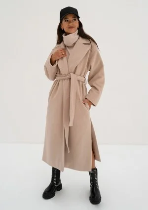 Salve - Beige chevron coat