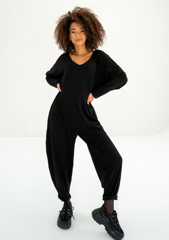 Tansy - Black loose jumpsuit