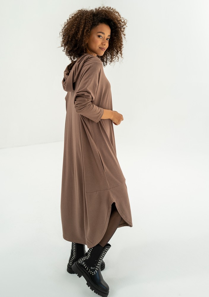 Enya - Beige loose midi dress