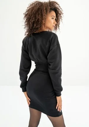 Nisha - Black slim fit mini dress