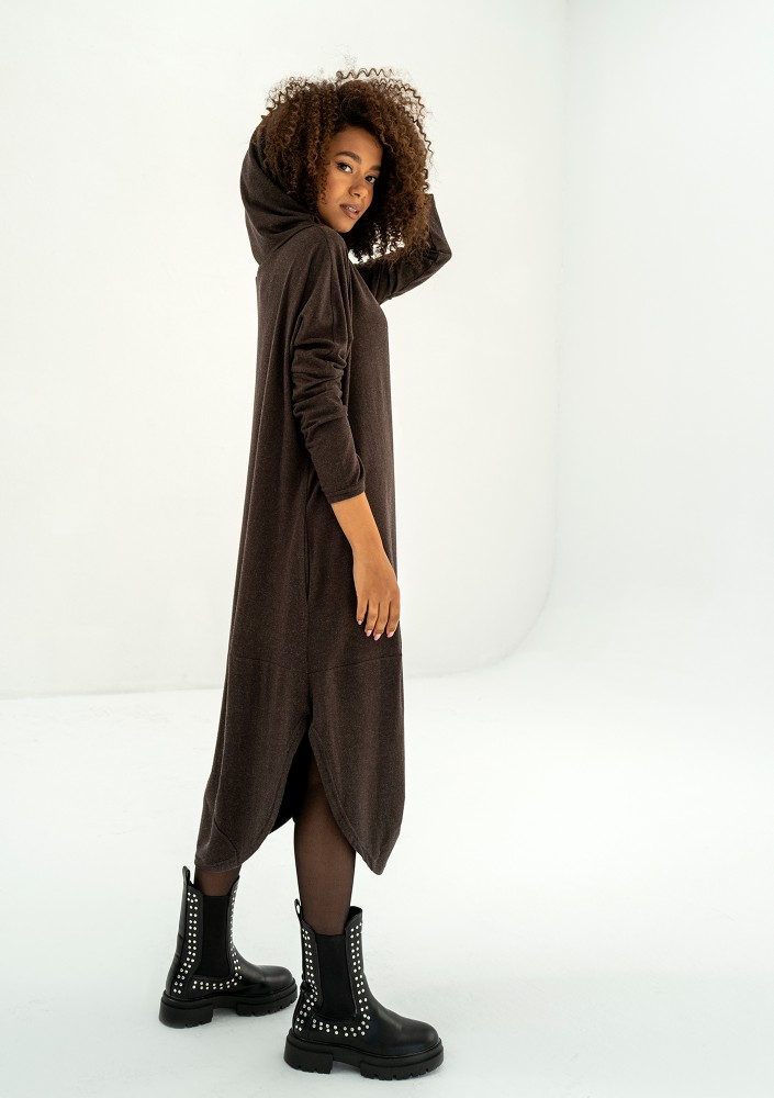 Enya - Brown loose midi dress