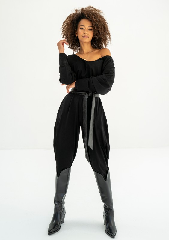 Tansy - Black loose jumpsuit