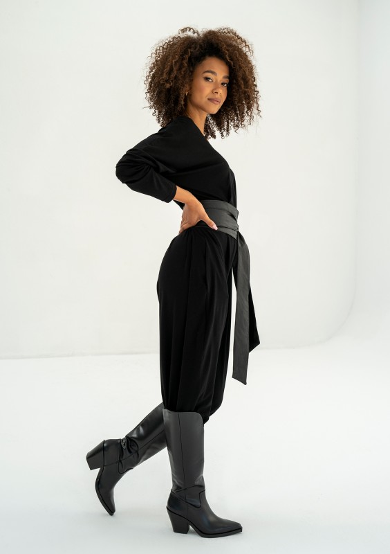 Tansy - Black loose jumpsuit