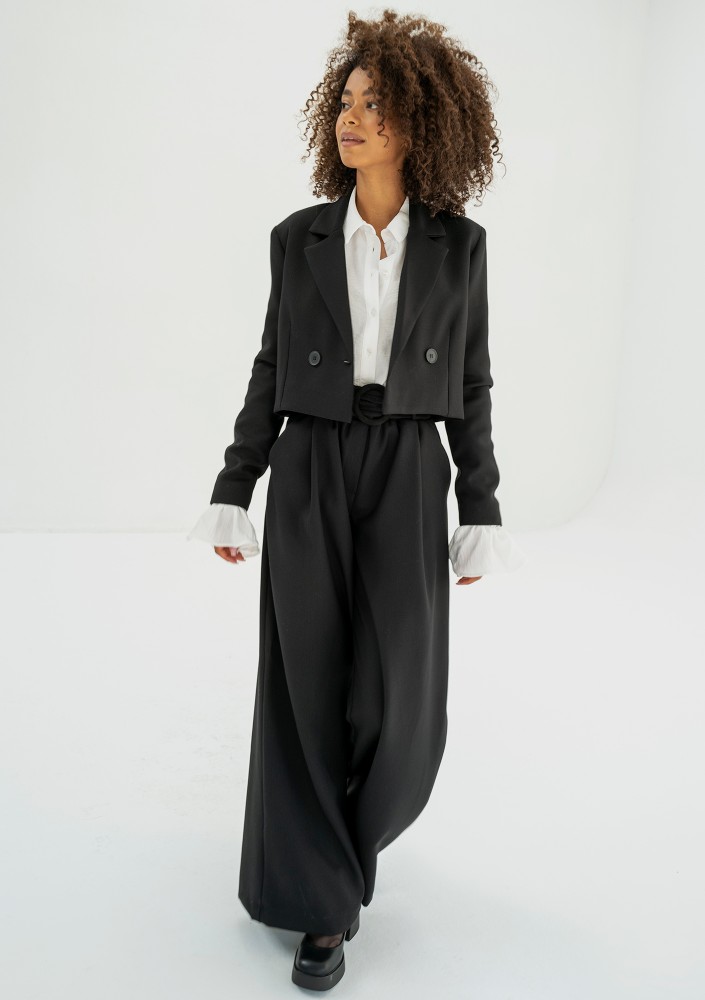 Shani - Wide black trousers