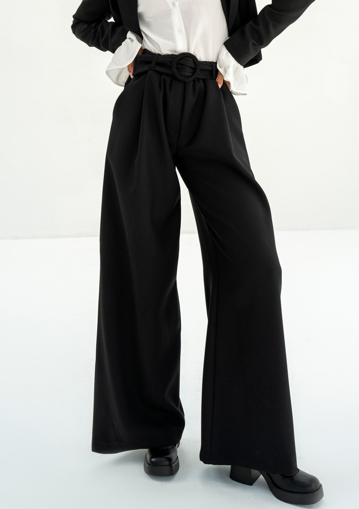 Shani - Wide black trousers