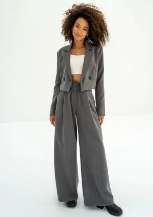 Shani - Wide grey trousers
