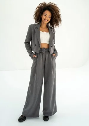 Shani - Wide grey trousers