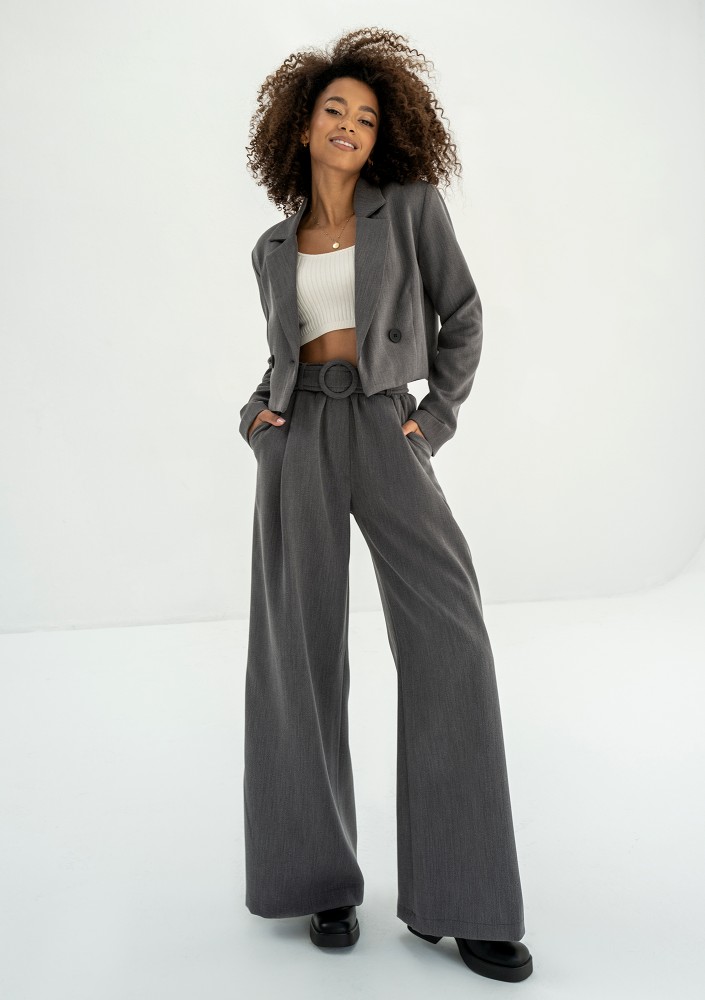 Shani - Wide grey trousers
