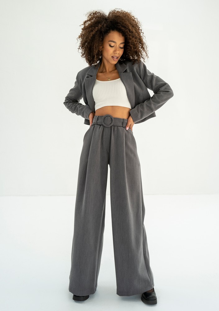 Shani - Wide grey trousers
