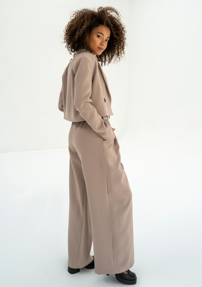 Shani - Wide beige trousers