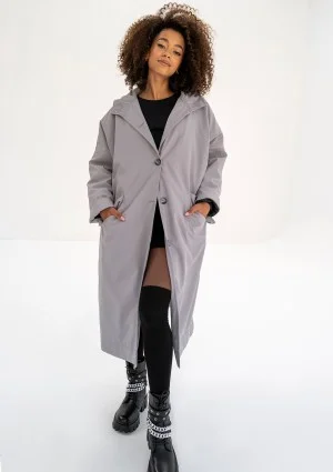 - Grey oversized coat