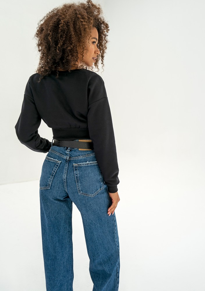 Funky - Short black sweatshirt