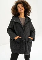 Madden - Black quilted oversized jacket